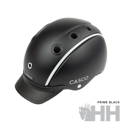 Capacete preto fosco com aberturas circulares e aba frontal rígida