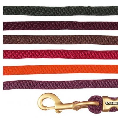 Cordas coloridas trançadas com mosquetão dourado