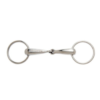 Grau metálico prateado para equitação com anéis nas extremidades