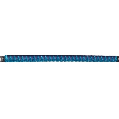 Pulseira elástica azul com detalhes em metal prateado