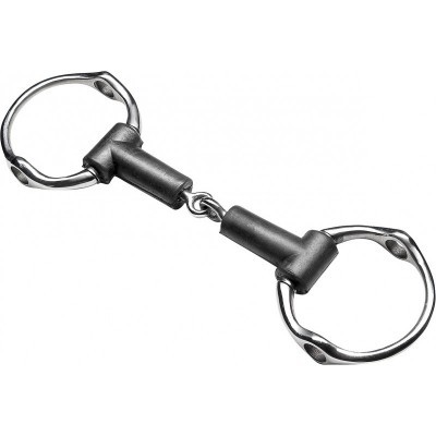 Freio metálico para cavalo com duas argolas ovais