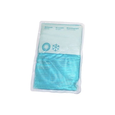 Saco de gel reutilizável azul e branco para terapias de frio e quente
