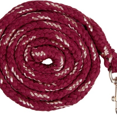 Corda trançada vermelha com gancho metálico prateado