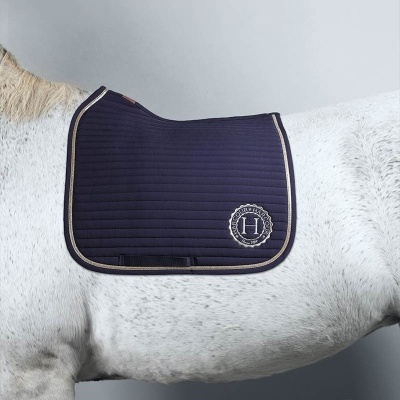 Manta azul escuro acolchoada para cavalo com logótipo Horseware Ireland