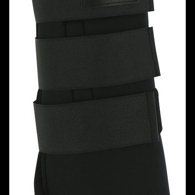 Proteção preta para perna ou braço com velcros e etiqueta NORTON em tecido cinzento claro