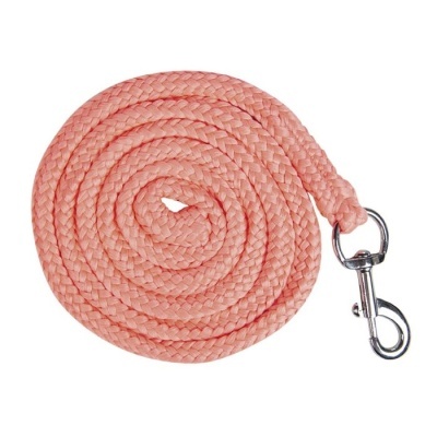 Corda cor-de-rosa trançada com gancho metálico prateado