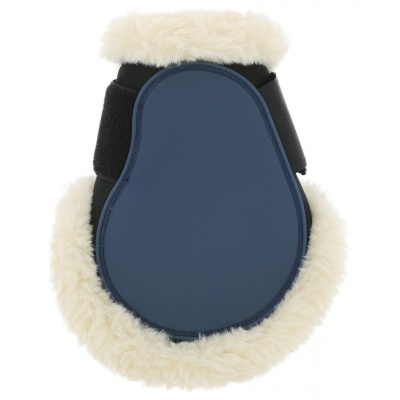 Protector azul para cavalos com pelo artificial branco