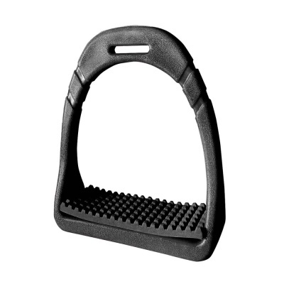Estribo para cavalo preto com textura antiderrapante