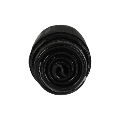 Rolo preto brilhante com textura lisa