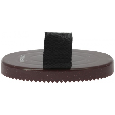 Escova para cavalo castanha com alça preta