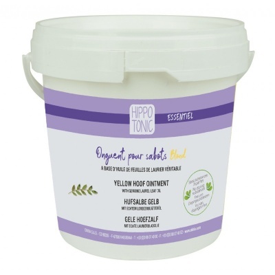 Balde branco com pomada para cascos Hippo Tonic Essentiel