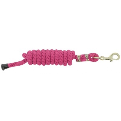 Corda de passeio para cães rosa com mosquetão metálico