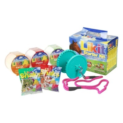 Kit Likit Starter Kit com rebuçados, snacks, brinquedo plástico e corda de exercício