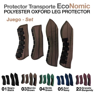 Conjunto EcoNomic de proteções para pernas em várias cores com tiras de fixação