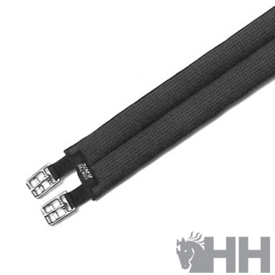 Estribo preto para equitação com fivelas metálicas e logótipo HH