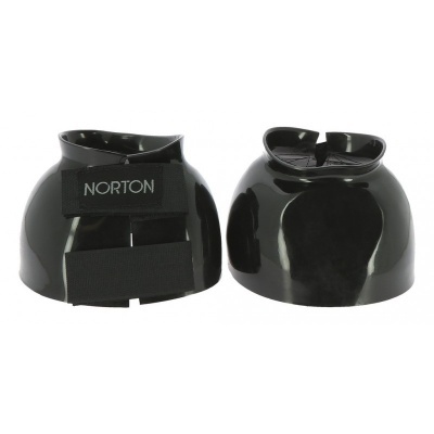 Par de protetores de casco NORTON pretos com fechos de velcro