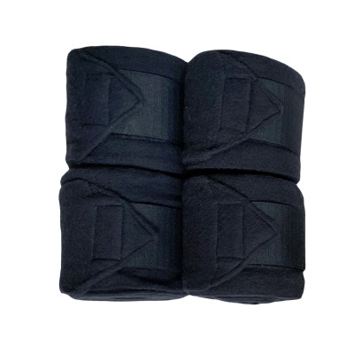 Conjunto de quatro bandagens elásticas pretas com velcro