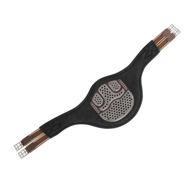 Correia de montar preta e castanha com fechos metálicos