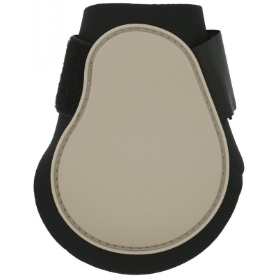 Protector para cavalo com fecho de velcro, almofadado cinzento e base preta