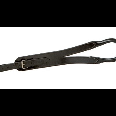 Correia preta de couro com fivela metálica prateada