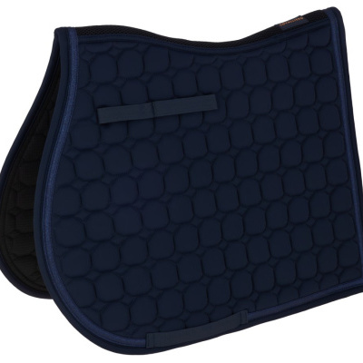 Manta para sela de cavalo azul escura acolchoada com tiras de fixação
