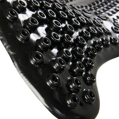 Sola preta de borracha com relevos redondos antiderrapantes