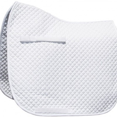 Tapete de sela de equitação branco com padrão acolchoado
