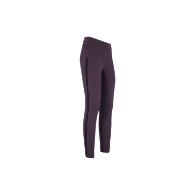 Leggings femininas cor vinho com faixa preta lateral