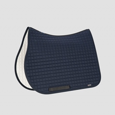 Tapa-sela azul escuro quadriculado para equitação