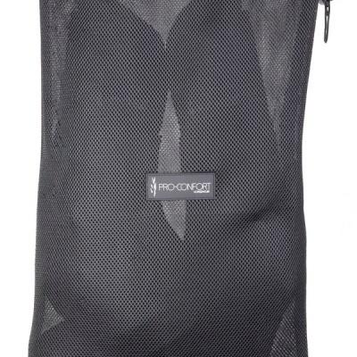 Bolsa rede preta com fecho e etiqueta PRO-CONFORT