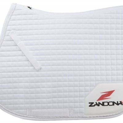 Tapete de cavalo branco acolchoado com logotipo ZANDONA