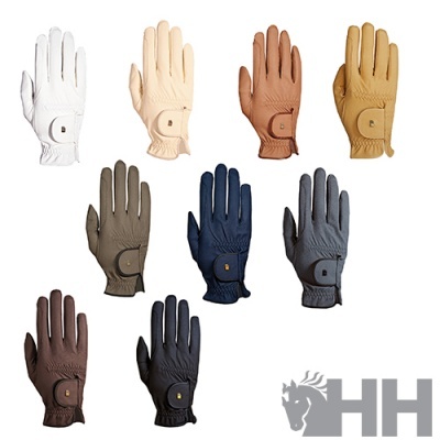 Conjunto de nove pares de luvas em várias cores com fivela no pulso e textura macia