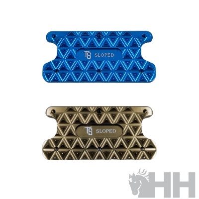 Conjuntos de pegas TS SLOPED azul e cinzento metálico com textura triangular