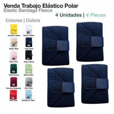 Venda trabalho elástico polar preta com fecho velcro, 4 unidades, várias cores disponíveis