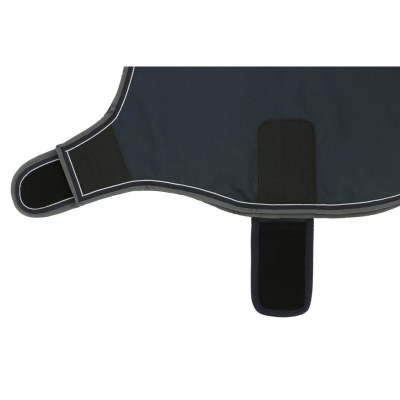 Cobertor azul-escuro para cavalo com fechos de velcro