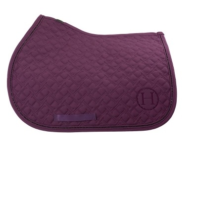 Tampo de sela para cavalo roxo acolchoado com padrão e logótipo H