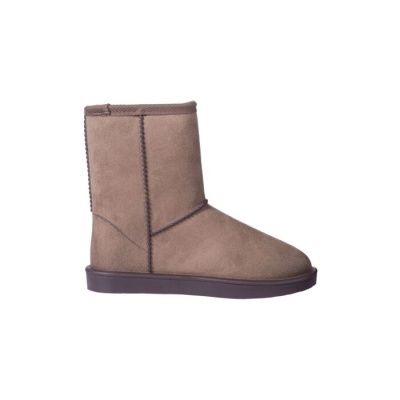 Bota castanha de camurça com sola castanha