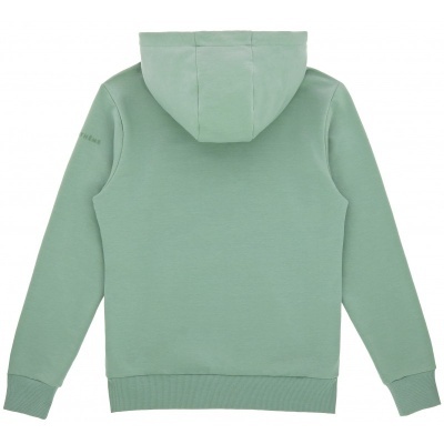 Camisola hoodie verde menta clara vista de costas
