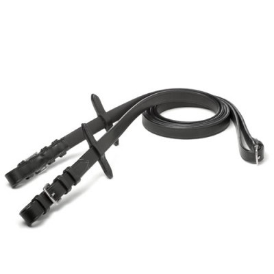 Reis negras em couro com fivelas metálicas