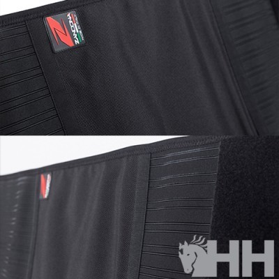 Cinto de suporte lombar preto com fecho em velcro da marca ZION