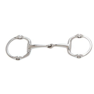 Bocado metálico em aço inoxidável para cavalo com argolas grandes