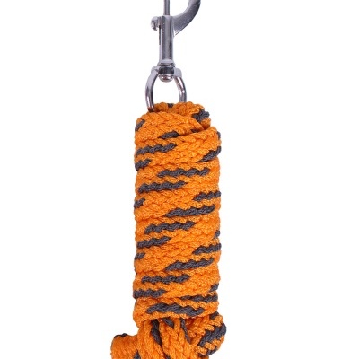 Corda trançada laranja e cinzenta com mosquetão metálico