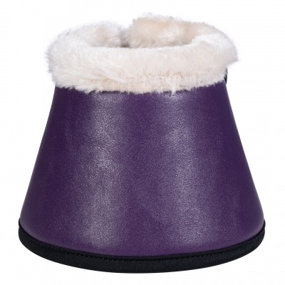 Sino de proteção para cavalo roxo com pele sintética branca