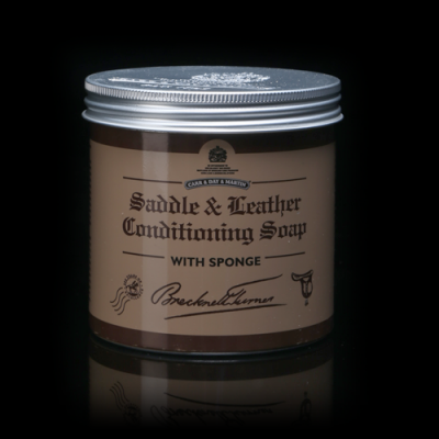 Frasco de sabão condicionador saddle & leather com tampa prateada