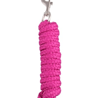 Corda trançada rosa com gancho metálico