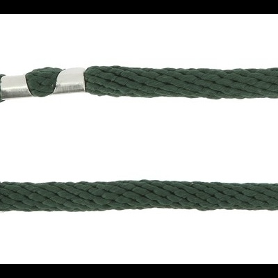 Cabo verde escuro tecido com acoplamento metálico