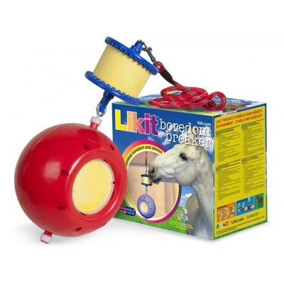 Brinquedo Likit boneodon breaker com esfera vermelha, disco amarelo, corda vermelha e embalagem colorida