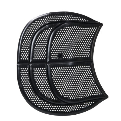 Tapetes de borracha pretos perfurados com furos redondos