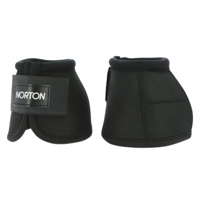 Botas de proteção pretas com etiqueta NORTON e fecho de velcro