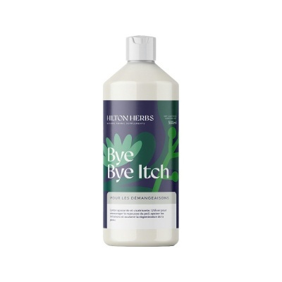 Frasco de produto Hilton Herbs Bye Bye Itch para comichões